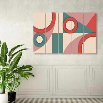 Multicolored Geometric Abstract Shapes
