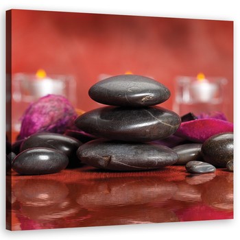 Zen Stones Red Background