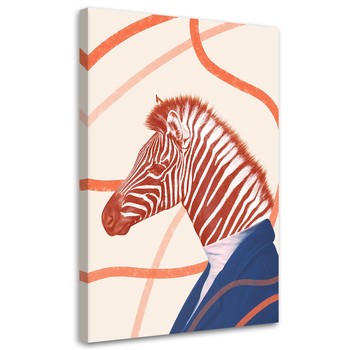 Zebra Orange Animal Abstract - Bryantama art