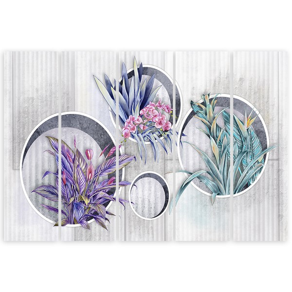 5 Piece Flower bouquets - Wall Canvas painting | ARC PRINT