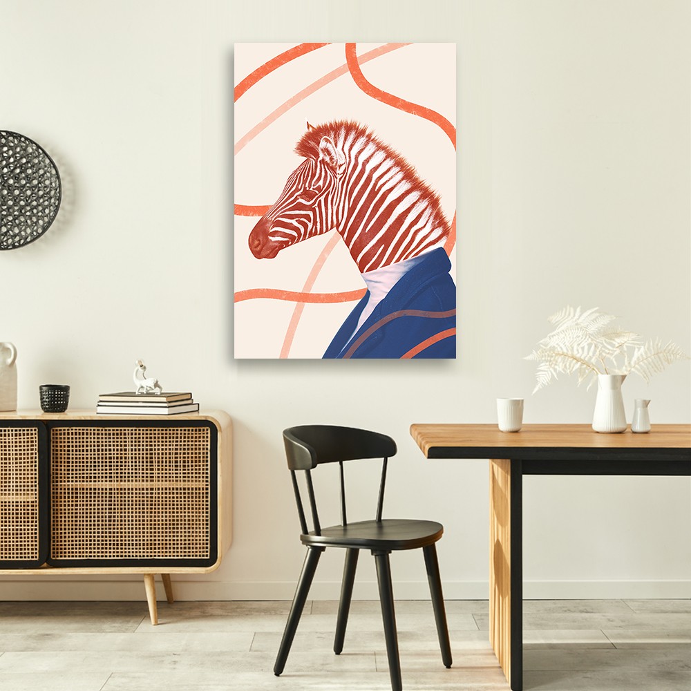 Zebra Animal Abstraction - Bryantama Art