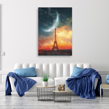 Moon over the Eiffel Tower - Rokibul Hasan
