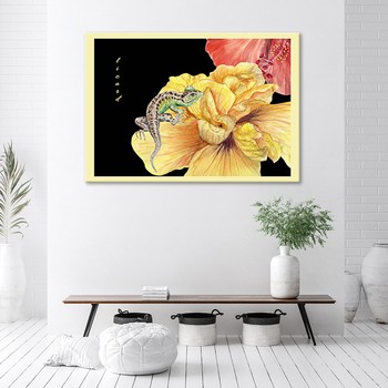 Lizard on yellow flowers - Marta Horodniczy