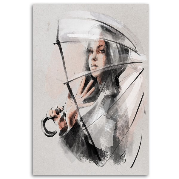 Woman with umbrella - Irina Sadykova
