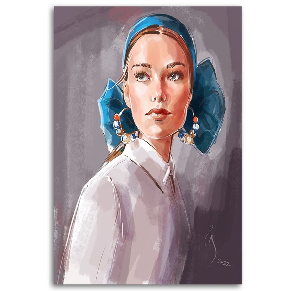 Woman with blue eyes - Irina Sadykova