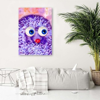 Purple hedgehog, abstract