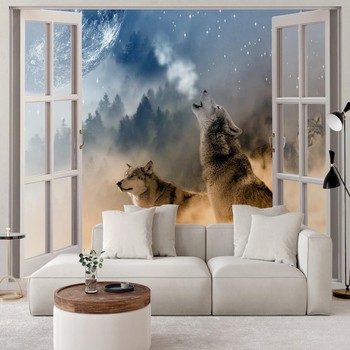 Window View Wolf Animal Nature Abstract