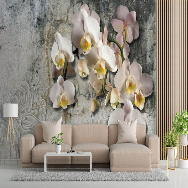 Blooming Orchid Flowers Wall